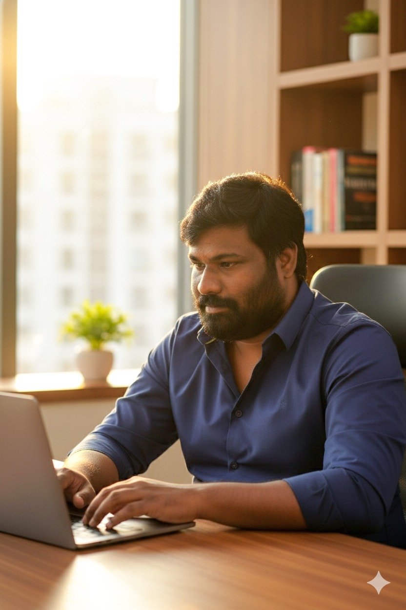 Kondannolla Ram Reddy at his desk